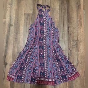 Patrons of Peace Red and Blue Paisley Dress
